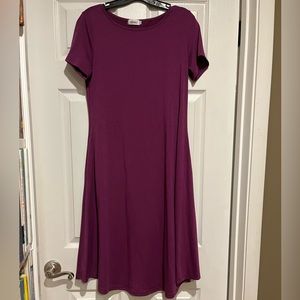Missky Purple Midlength Dress with Pockets